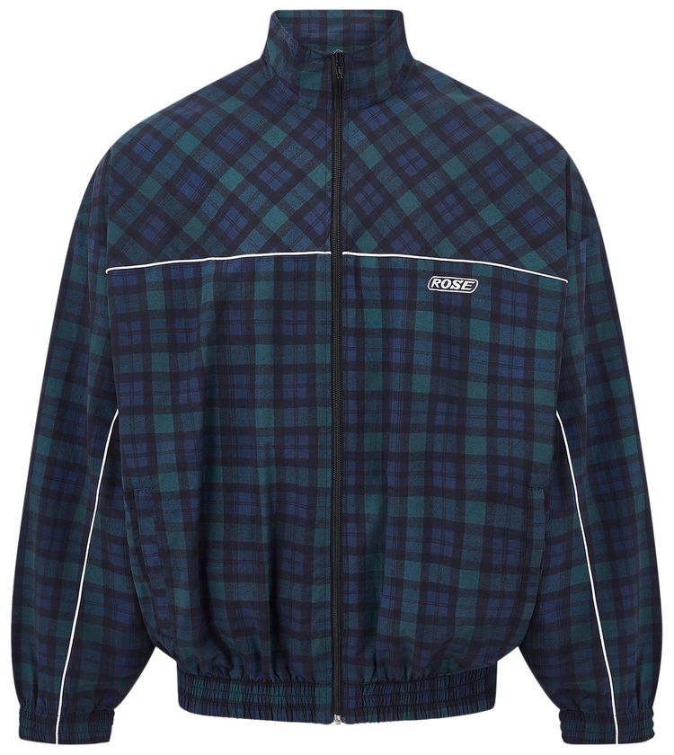 Martine Rose Oversized Track Jacket Black Tartan
