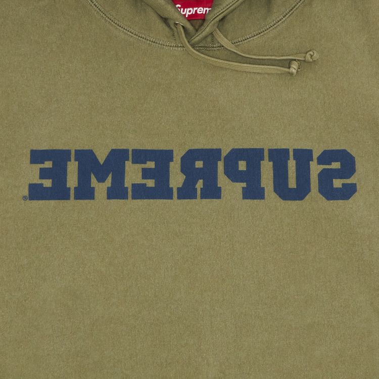 Supreme Reverse Hooded Sweatshirt Light Olive