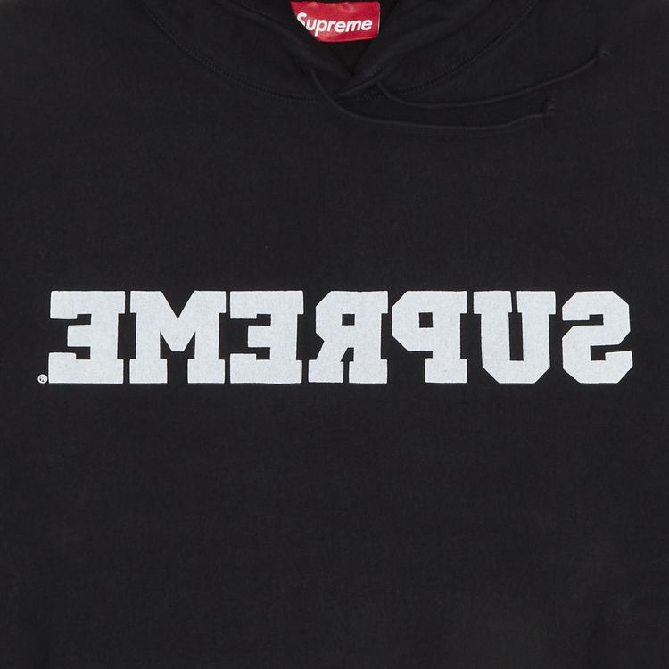 Supreme Reverse Hooded Sweatshirt Black