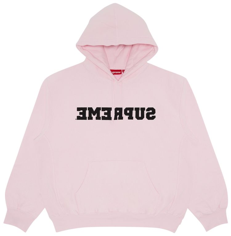 Supreme Reverse Hooded Sweatshirt Light Pink