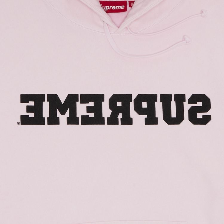 Supreme Reverse Hooded Sweatshirt Light Pink