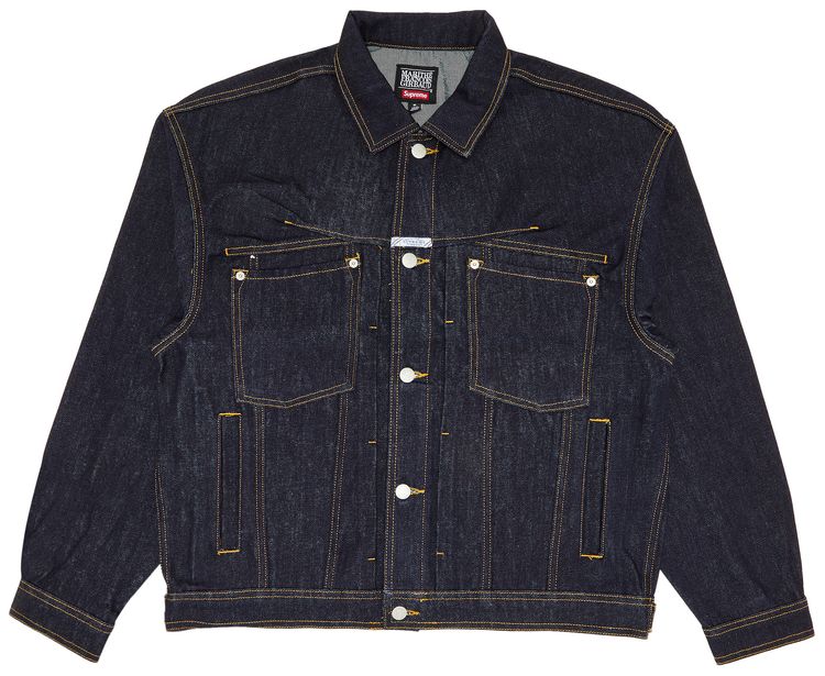 Supreme x Martithe  Francois Girbaud X Seam Denim Trucker Jacket Rigid Indigo