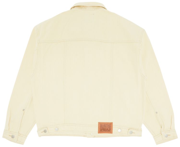 Supreme x Martithe  Francois Girbaud X Seam Denim Trucker Jacket Pale Yellow