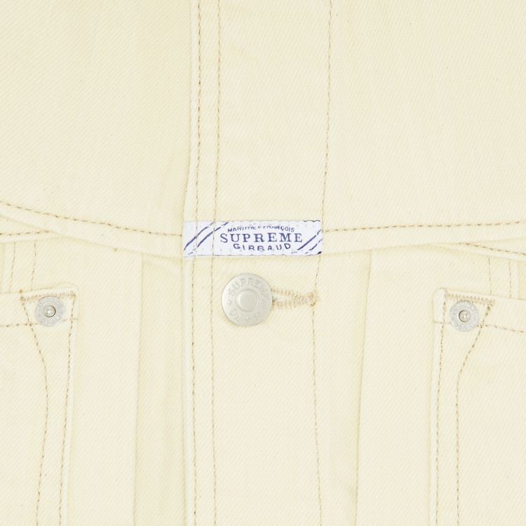 Supreme x Martithe  Francois Girbaud X Seam Denim Trucker Jacket Pale Yellow
