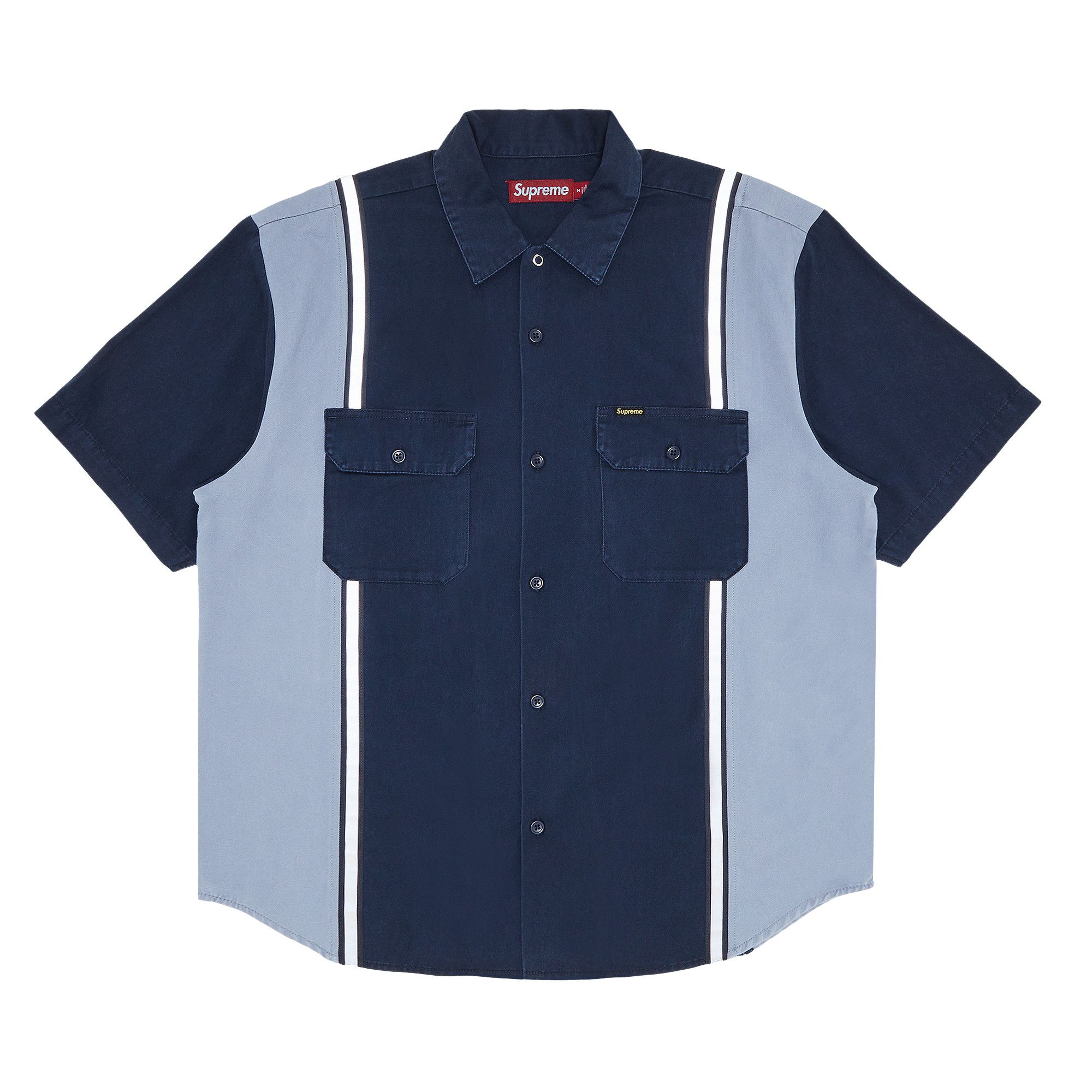 Supreme Reflective Stripe S/S Work Shirt Brown Men's - SS25 - US