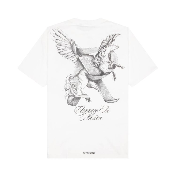 Represent Clo Elegance In Motion T Shirt Flat White