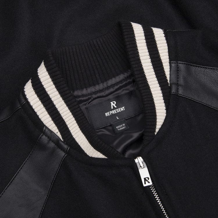 Represent Clo Raglan Varsity Jacket Black