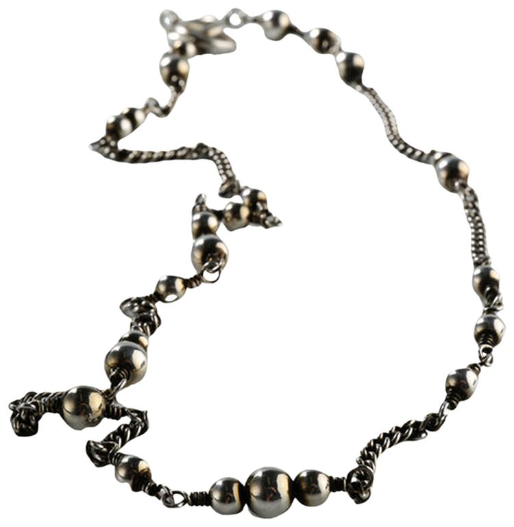 Ann Demeulemeester Dordi Pearls Chain Antique Silver