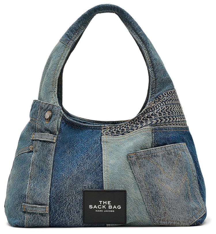 Marc Jacobs Deconstructed Denim Sack Bag IndigoMulticolor
