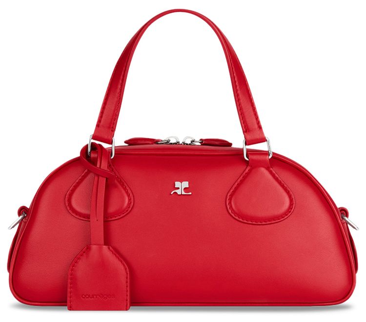 Courreges Friday Bowling Baguette Bag Ruby