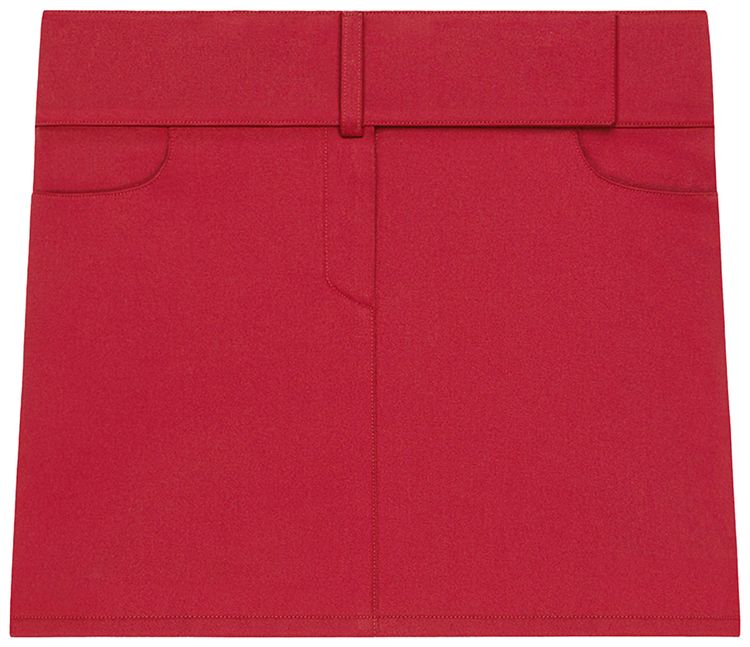 Courreges Belted Miniskirt Ruby