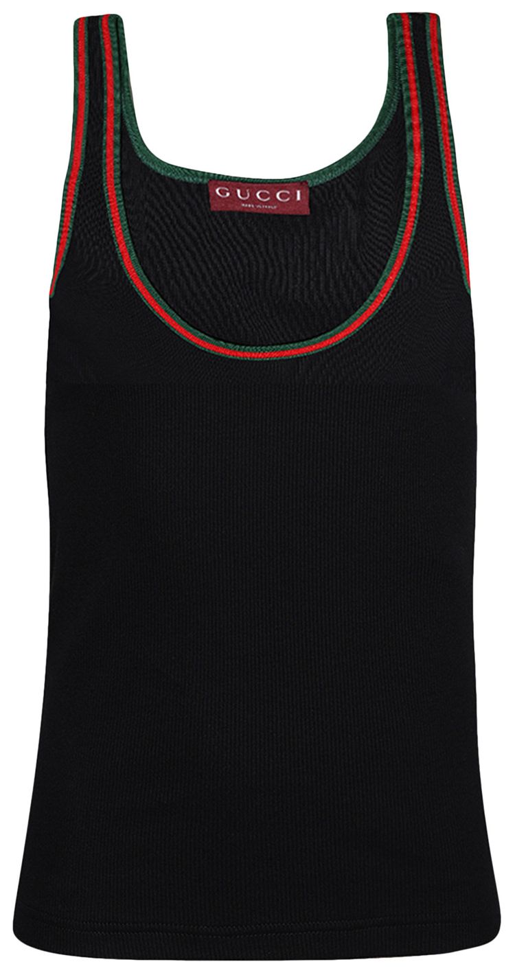 Gucci Web Tank Top Black