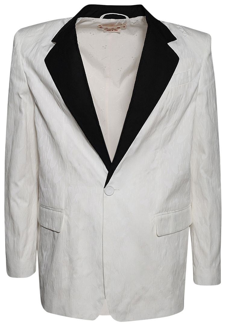 Marni Single Breasted Jacket Natural White