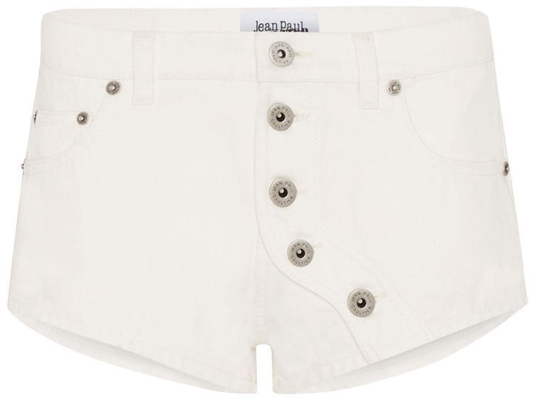 Jean Paul Gaultier Buttoned Denim Short Off White