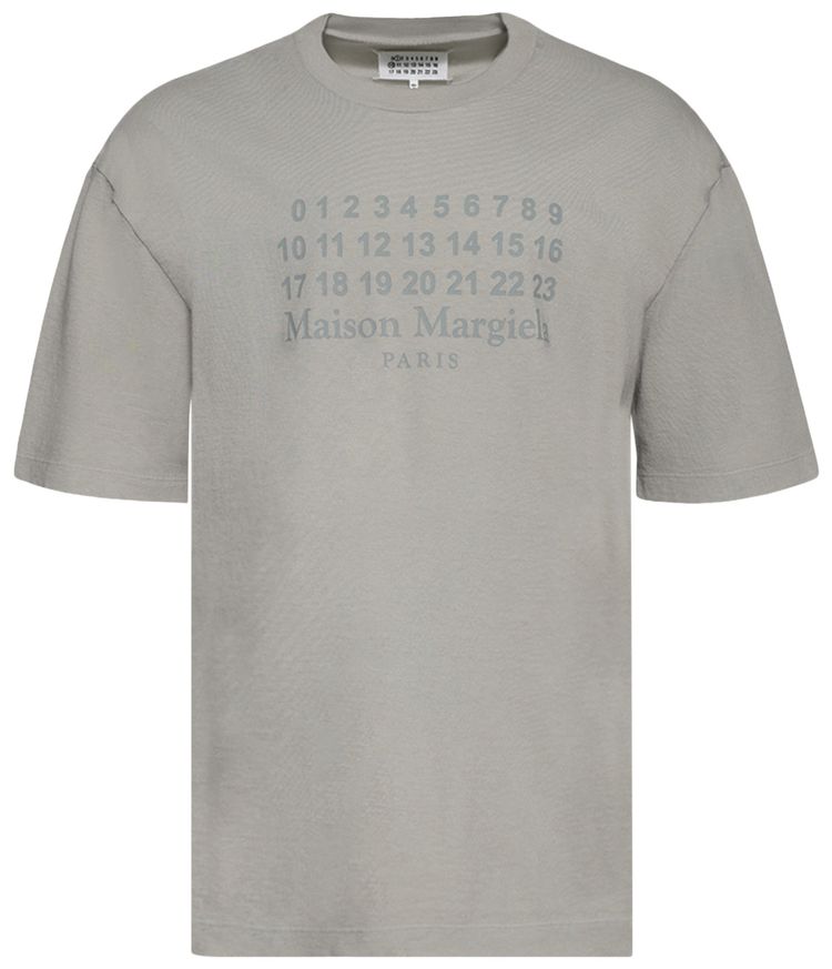 Maison Margiela Numerical Logo T Shirt Grey