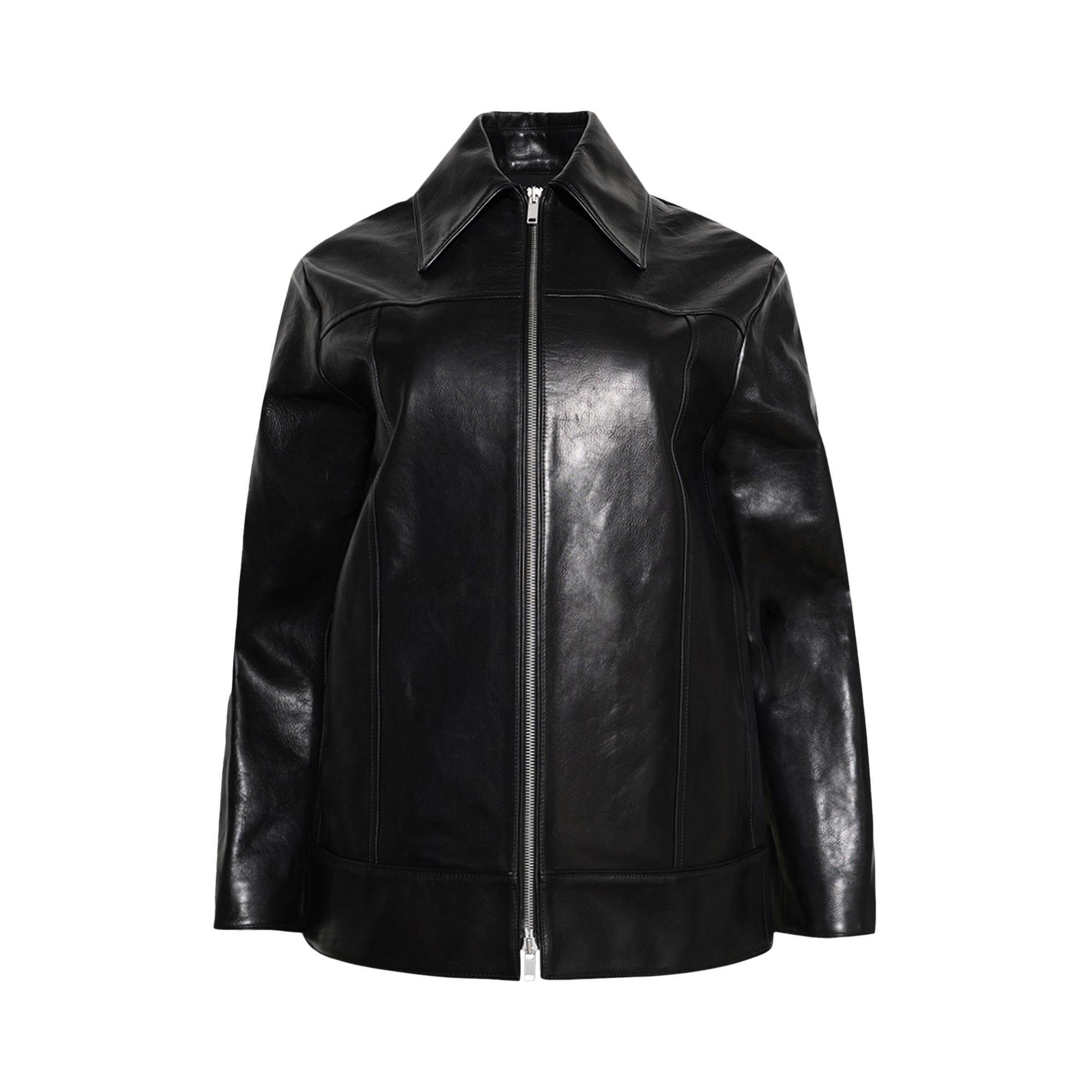 最も信頼できる Jil Buy Sander 'Black Jacket Zipped Shoulder Drop ジャケット・アウター