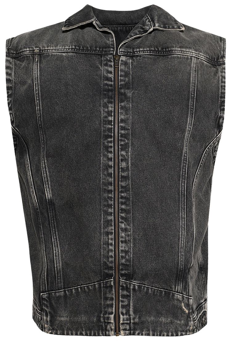 Martine Rose Denim Gilet Black Vintage Wash