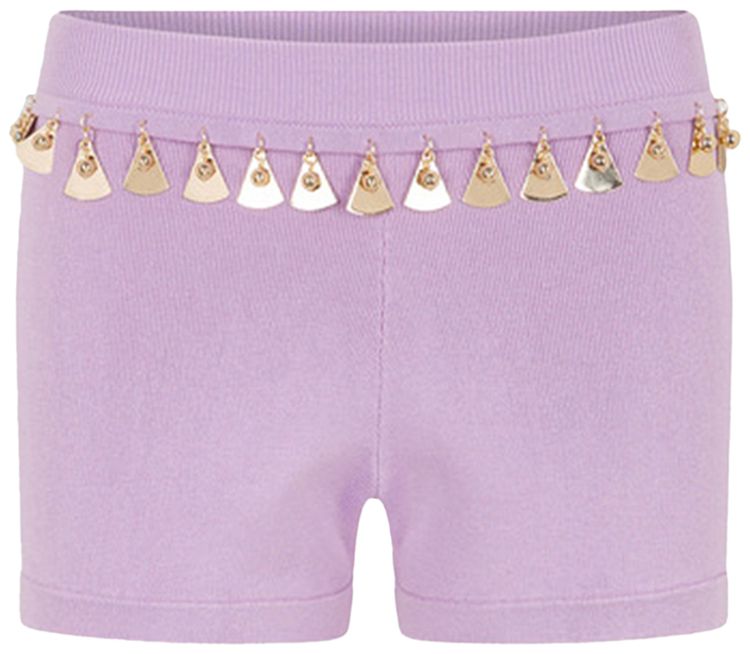 Rabanne Tassel Trim Knitted Shorts French Lavander