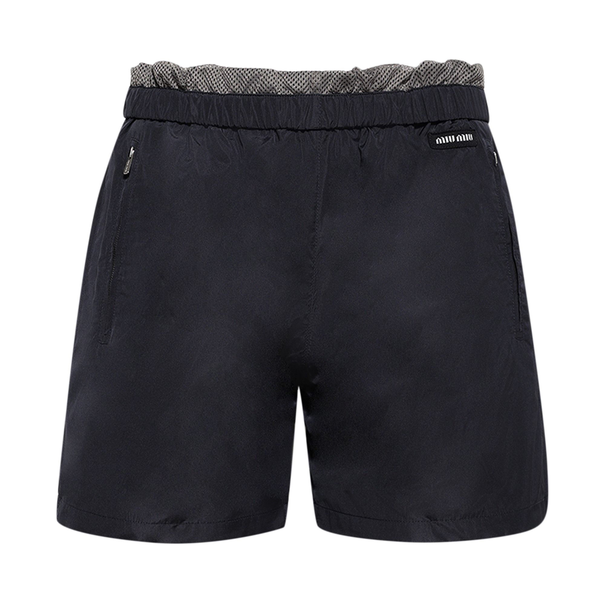 Buy Miu Miu Technical Silk Bermuda Shorts 'Blue' - MP1880 121G