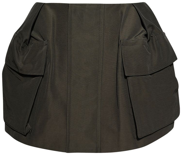 Sacai Grosgrain Shorts Khaki