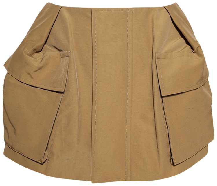 Sacai Grosgrain Shorts Beige