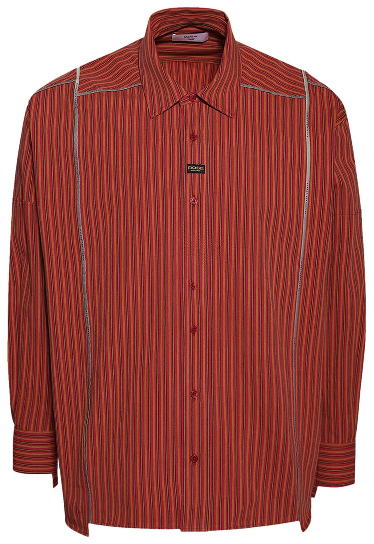 Martine Rose Cut Overshirt RedYellow