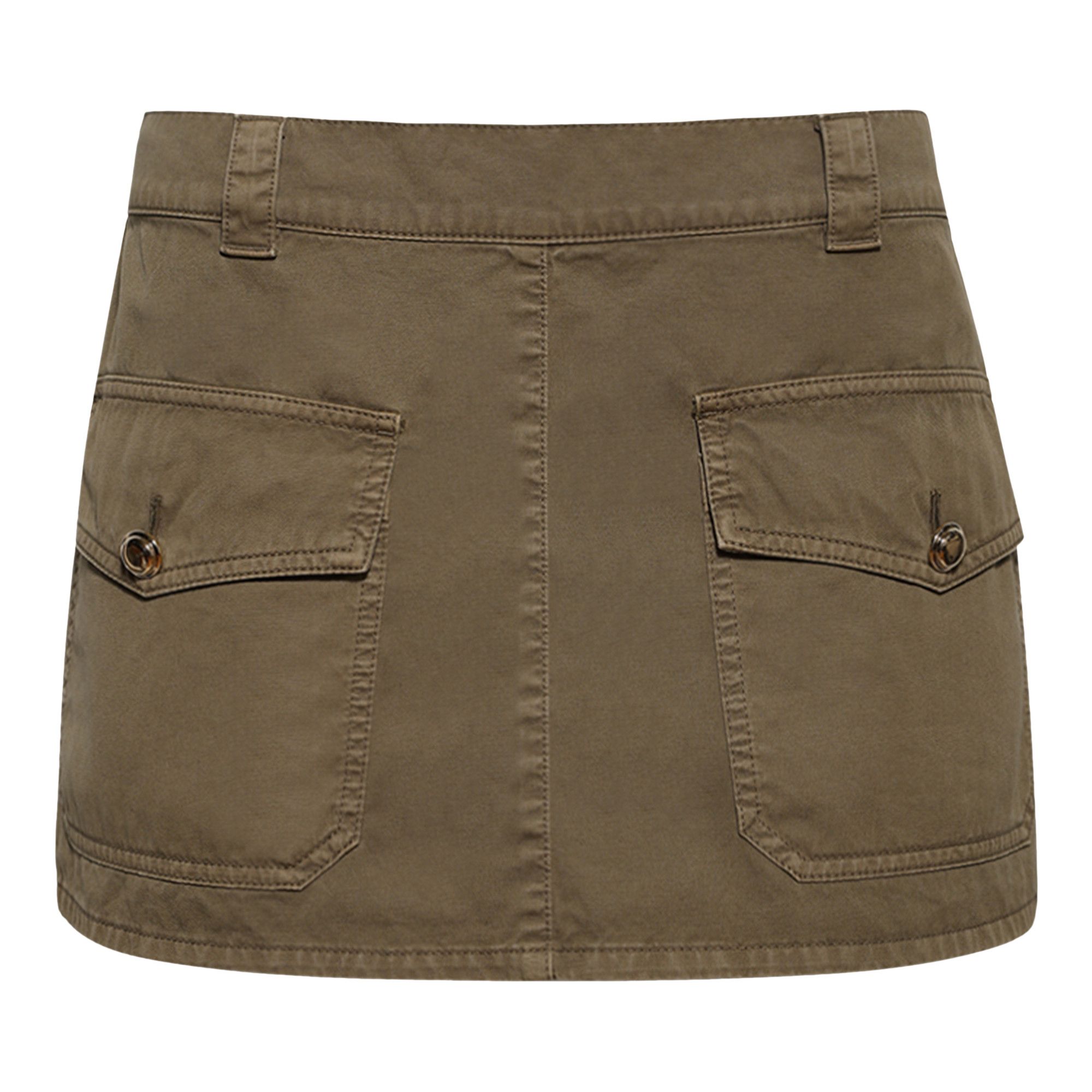 ミニスカート MIUMIU OLIVE GREEN STRETCH VISCOSE BLEND MINI SKIRT Miu Miu Olive Green Stretch Viscose Blend Mini Skirt | Grailed