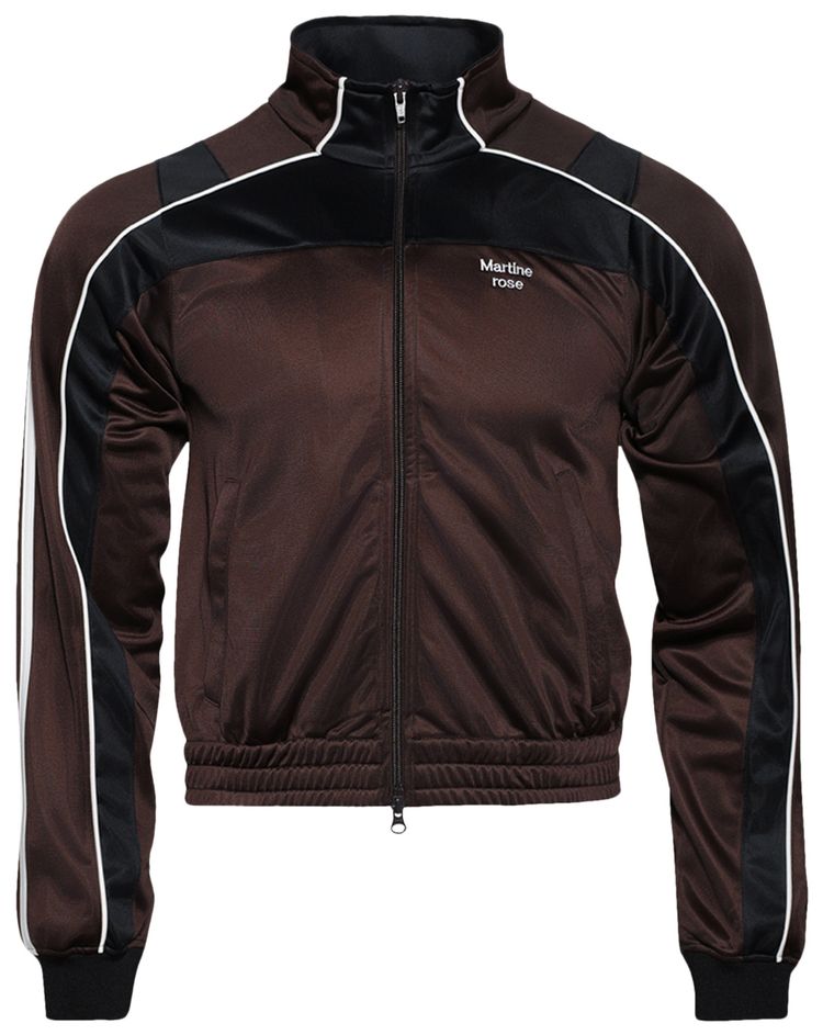 Martine Rose Shrunken Track Jacket Brown