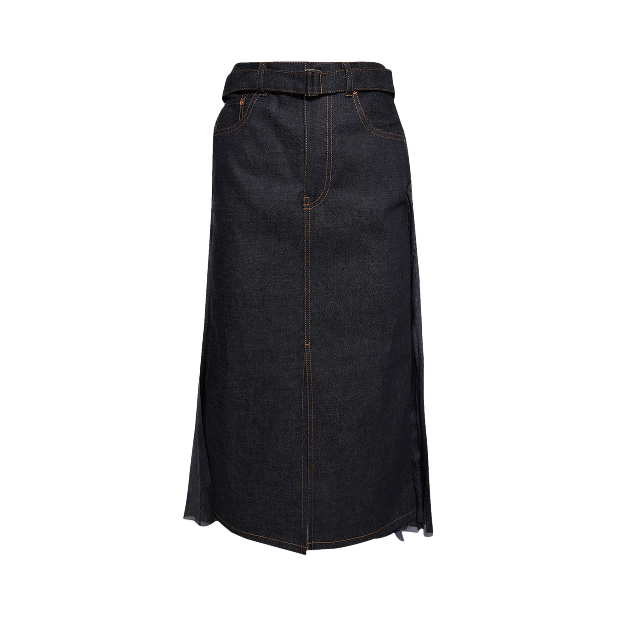 スカート SACAI Women Skirts 2507829499 Blue Sacai Pleated Denim Skirt - Blue - Women | 2507829499