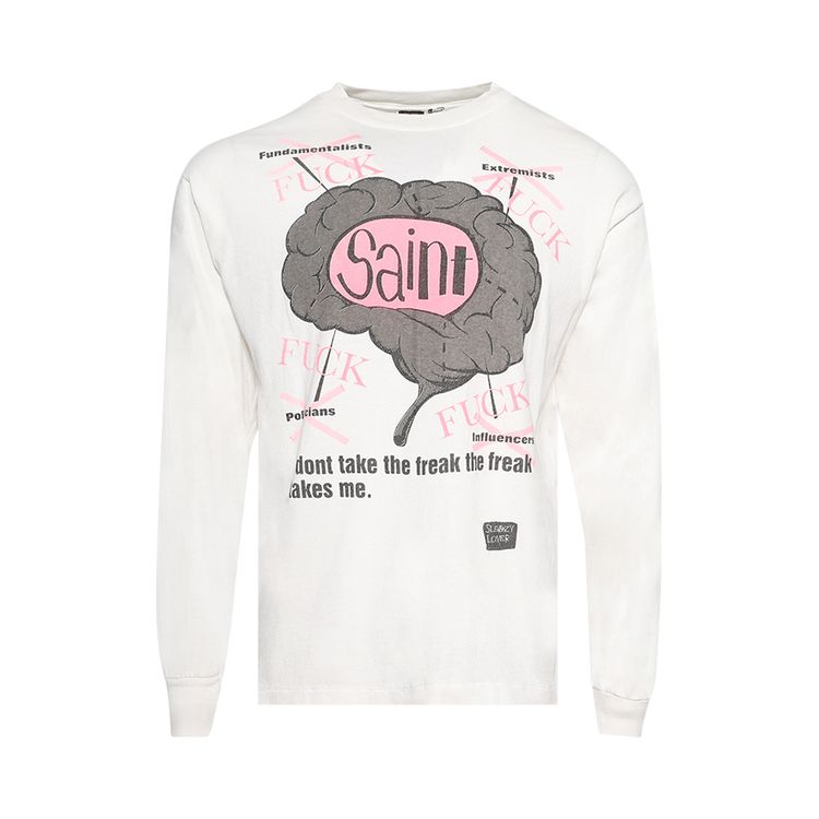 SAINT Mxxxxxx Brain Long Sleeve Tee White