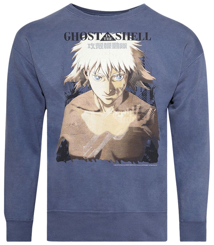 SAINT Mxxxxxx x Ghost In The Shell Crewneck Sweatshirt Navy