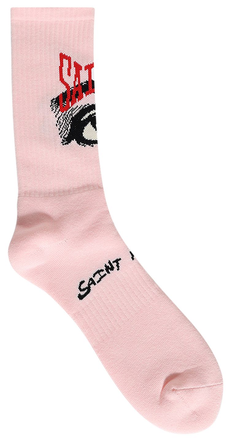 SAINT Mxxxxxx Eye Socks Pink