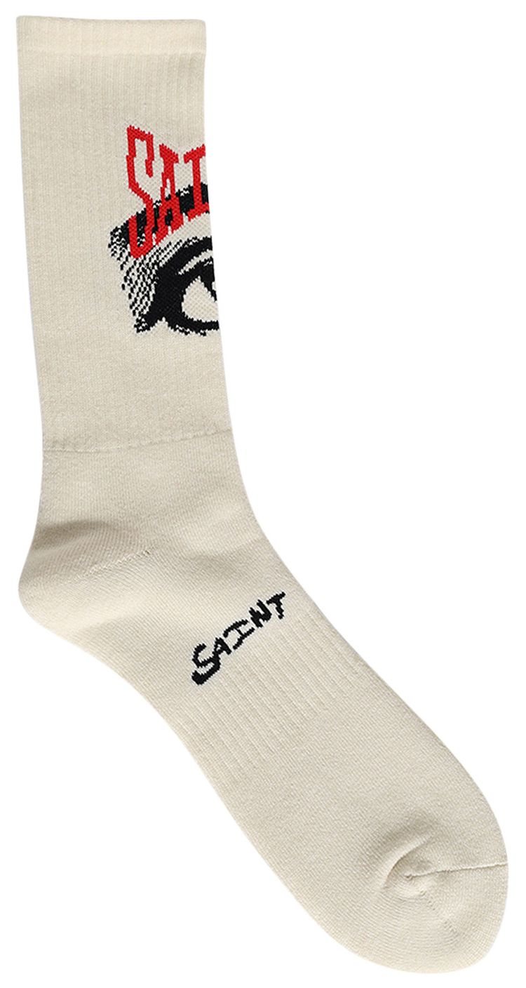 SAINT Mxxxxxx Eye Socks Ecru