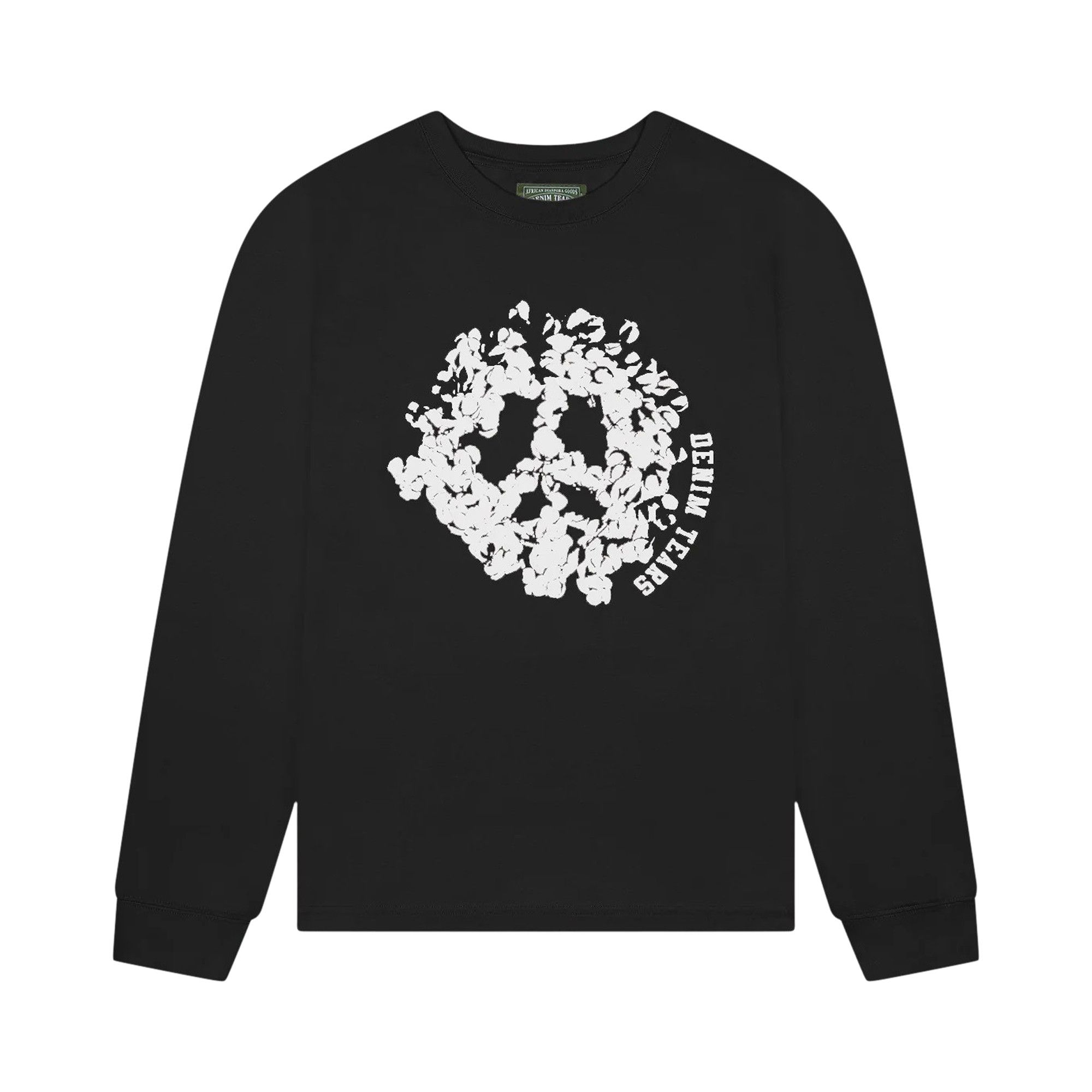 関税込み【Denim tears 】Peace Wreath ★ロゴ ポケット Tシャツ Buy Denim Tears Peace Wreath Long-Sleeve Tee 'Black