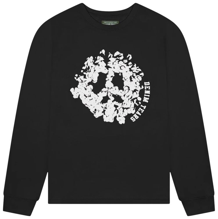 Denim Tears Peace Wreath Long Sleeve Tee Black
