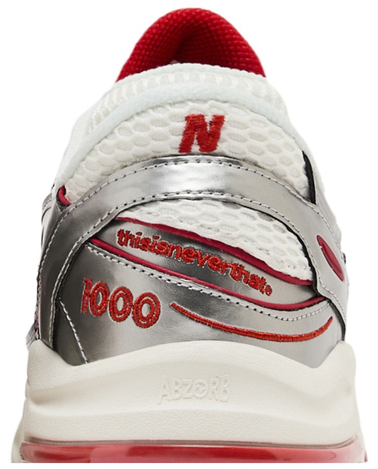 New Balance thisisneverthat x 1000 Silver Valiant Poppy