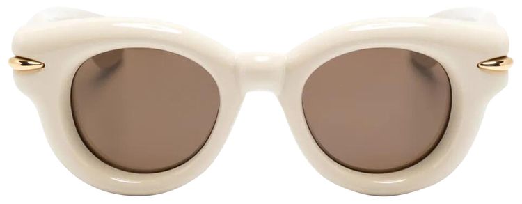 Loewe Inflated Round Sunglasses IvoryBrown