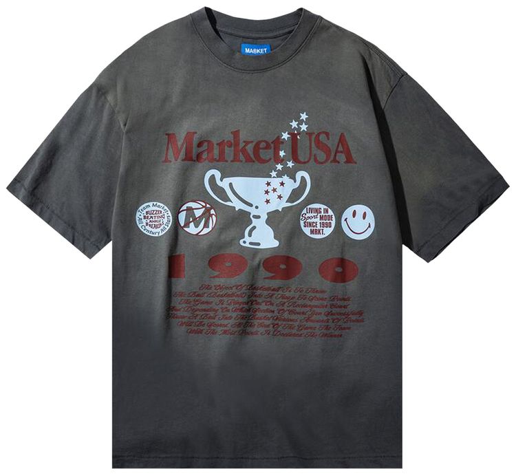 Market Smiley 1990 T Shirt Cement