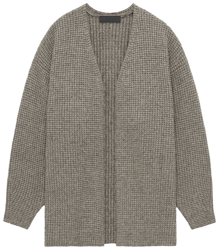 Fear of God Essentials Knit Long Cardigan Heather Grey