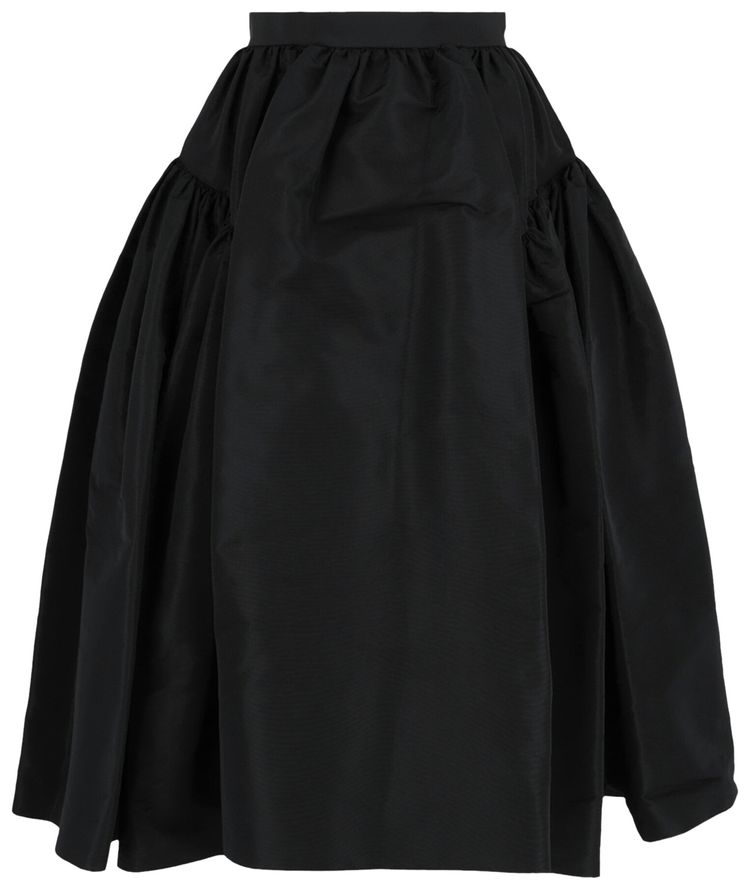Alexander McQueen Voluminous Midi Skirt Black