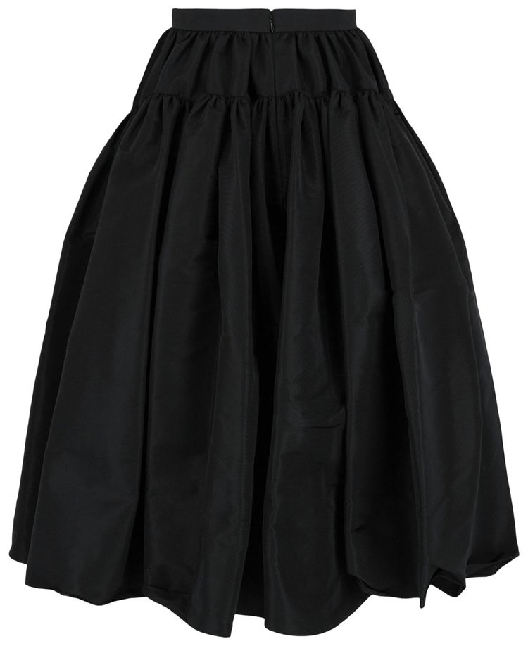 Alexander McQueen Voluminous Midi Skirt Black