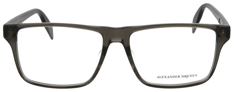 Alexander McQueen Square Optical Glasses GreyBlackTransparent