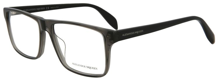 Alexander McQueen Square Optical Glasses GreyBlackTransparent