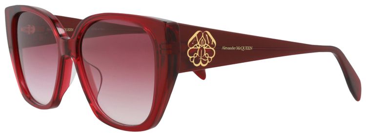 Alexander McQueen Cat Eye Sunglasses BurgundyRed