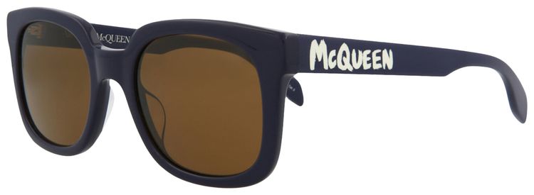 Alexander McQueen Square Sunglasses BlueBrown