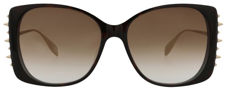 Alexander McQueen Square Sunglasses HavanaGoldBrown