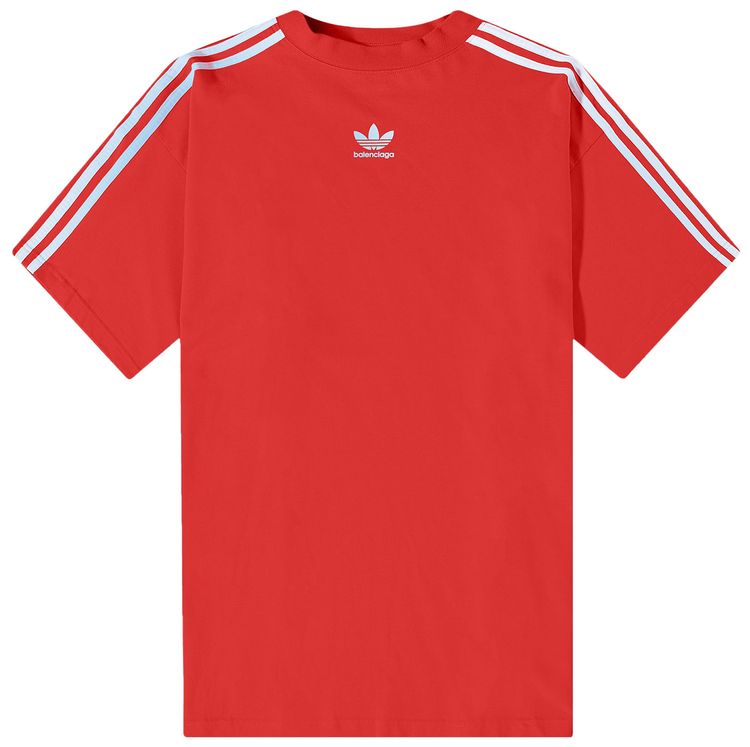 Balenciaga x adidas Oversized Graphic T Shirt Red White