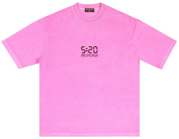 Balenciaga 520 Graphic T Shirt Bubble GumBlack