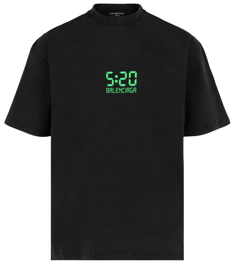 Balenciaga 520 Graphic T Shirt Wash BlackGreen