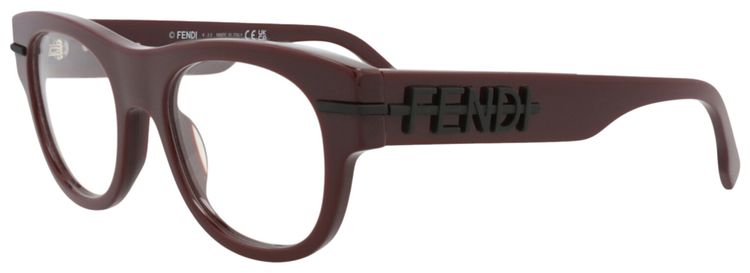 Fendi Round Optical Glasses BordeauxTransparent